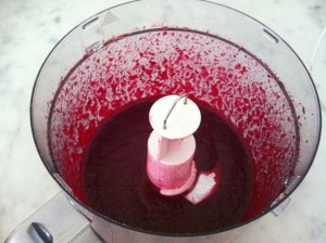 beet cake beets in processor