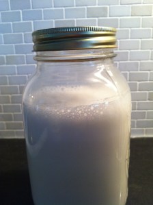 cashew cream latte - mason jar