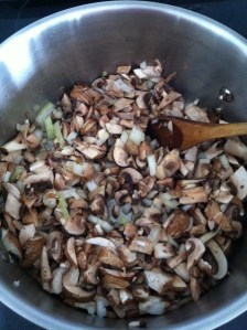 mushroom soup in pot